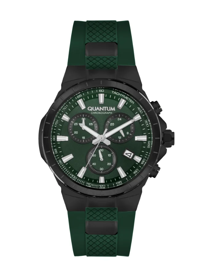 كوانتوم Men's Silicone Chronograph Watch HNG814.675 - 46 mm